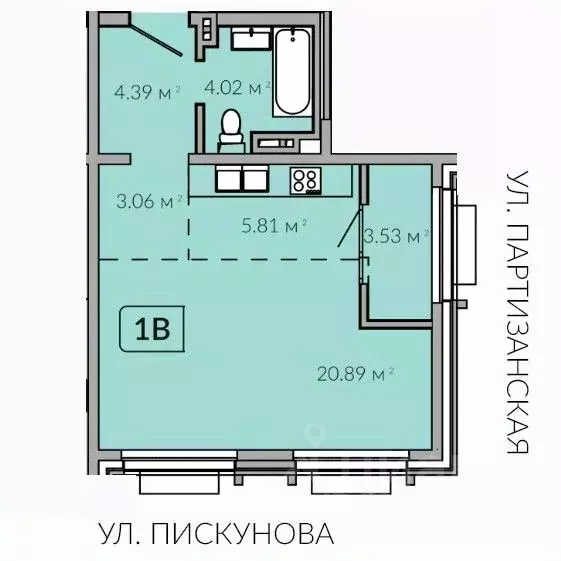 1-к кв. Иркутская область, Иркутск Байкальская ул., 91 (41.7 м) - Фото 1