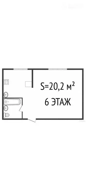 Квартира-студия: Воронеж, улица Героев Сибиряков, 53 (20.2 м) - Фото 1