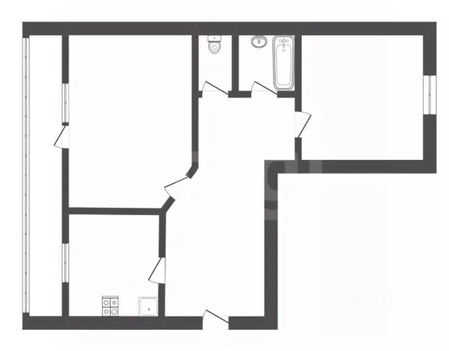 2-к кв. Воронежская область, Борисоглебск Гоголевская ул., 8 (49.1 м) - Фото 2