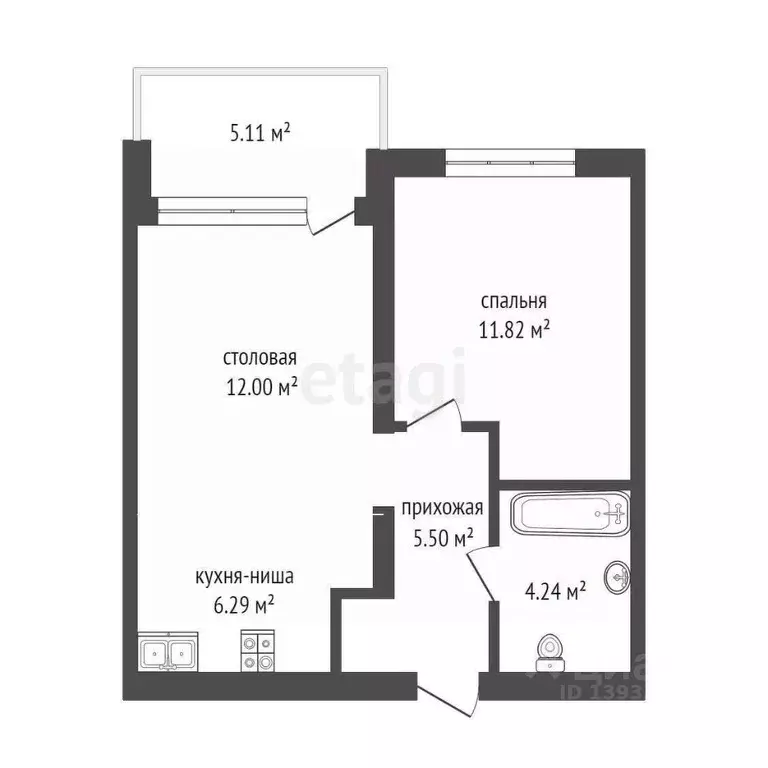 1-к кв. Тюменская область, Тюмень ДОК мкр, Октябрьский на Туре жилой ... - Фото 2