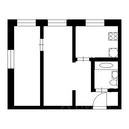 2-к кв. Воронежская область, Воронеж ул. Кривошеина, 1 (42.1 м) - Фото 2
