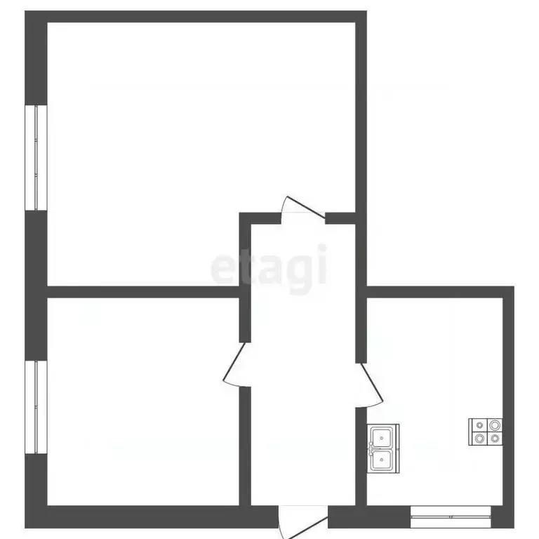 2-к кв. Камчатский край, Елизовский муниципальный округ, пос. Двуречье ... - Фото 1