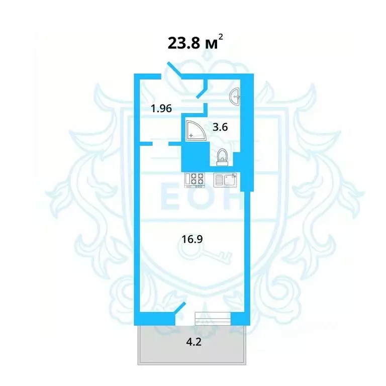 Студия Санкт-Петербург просп. Ветеранов, 169к3 (23.8 м) - Фото 0