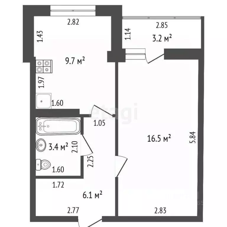 1-к кв. Краснодарский край, Анапа ул. Крылова, 113к4 (36.0 м) - Фото 1