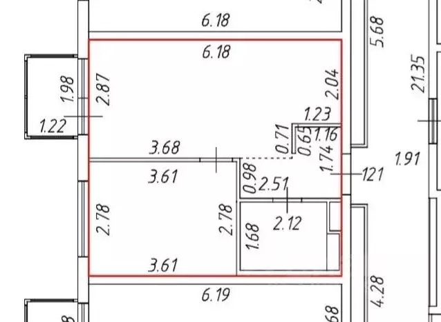 1-к кв. Ленинградская область, Ломоносовский район, Аннинское ... - Фото 1