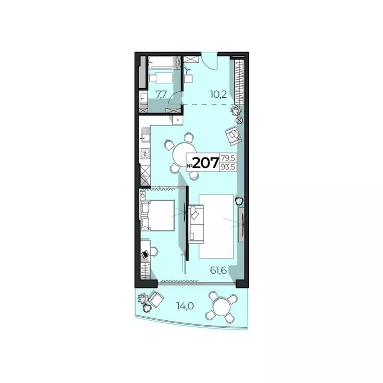 2-к кв. Крым, Ялта ул. Дражинского (93.5 м) - Фото 1