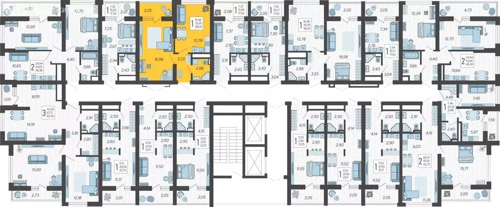 1-комнатная квартира: Сочи, жилой комплекс Кислород (38 м) - Фото 1