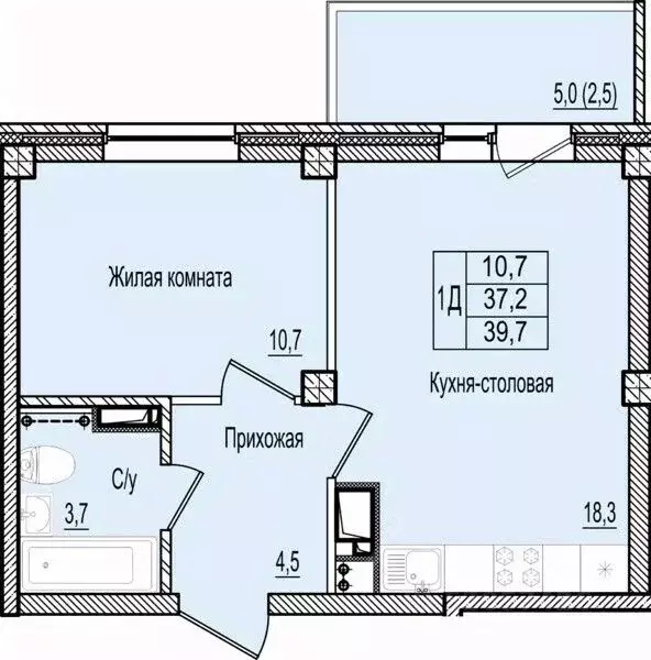 1-к кв. Псковская область, Псков ул. Ижорского Батальона, 41 (39.7 м) - Фото 0