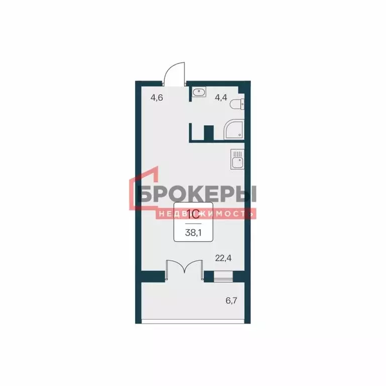 Квартира-студия: Алупка, Севастопольское шоссе, 6Ак1 (38.1 м) - Фото 1