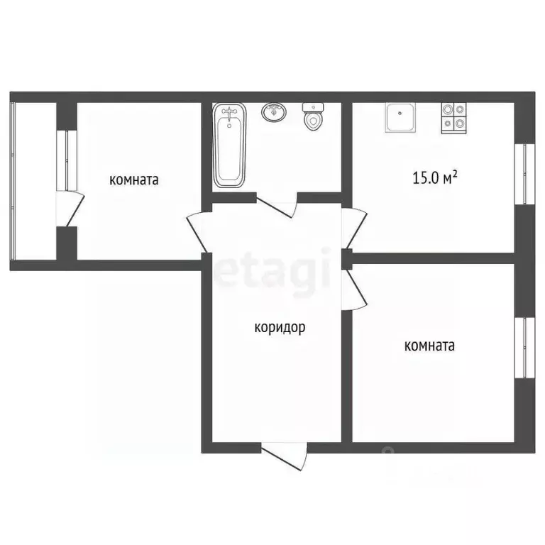 2-к кв. Владимирская область, Муром ул. Каштановая, 28 (65.3 м) - Фото 2