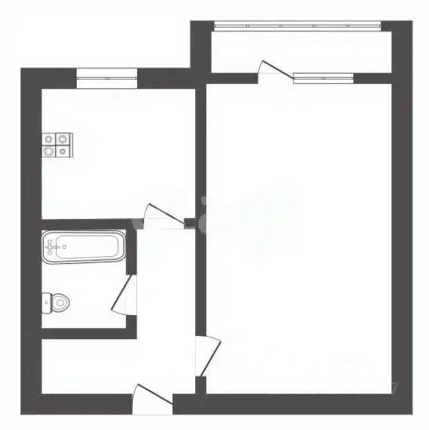 1-к кв. Воронежская область, Борисоглебск ул. Терешковой, 16Б (31.0 м) - Фото 2