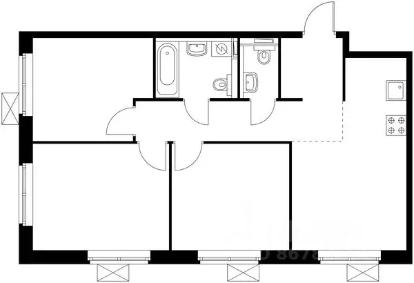3-к кв. Московская область, Мытищи Юбилейная ул., 10 (68.0 м) - Фото 2