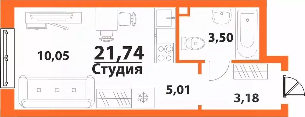 1-к кв. Ульяновская область, Ульяновск 19-й мкр, Аквамарин-2 жилой ... - Фото 0