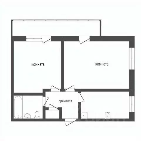 2-к кв. Коми, Сыктывкар Тентюковская ул., 162 (50.1 м) - Фото 1