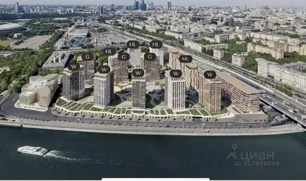 3-к кв. Москва Лужнецкая наб. (93.0 м) - Фото 1