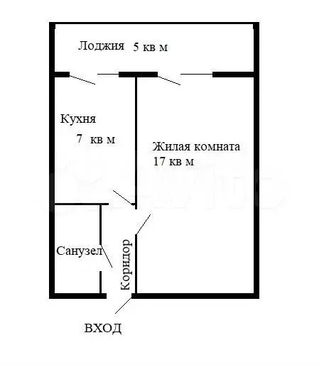 1-к. квартира, 33,1 м, 4/5 эт. - Фото 0