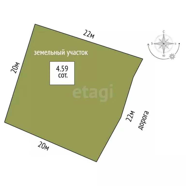 Участок в Севастополь с. Терновка, ул. Горная (4.59 сот.) - Фото 2