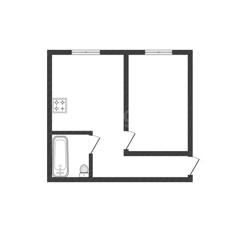 1-комнатная квартира: Черногорск, Октябрьская улица, 148А (28 м) - Фото 1