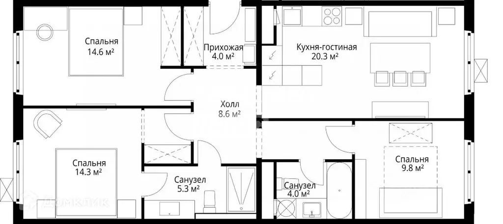 Продаётся 3-к квартира, 80.9 м - Фото 0