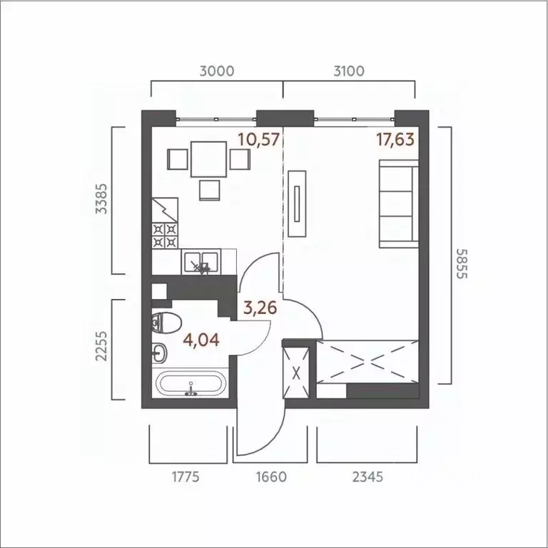 1-к кв. Иркутская область, Иркутск ул. 6-я Советская, 2 (35.5 м) - Фото 0