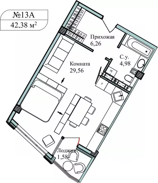 1-к кв. Севастополь ул. Летчиков, 10 (43.3 м) - Фото 0