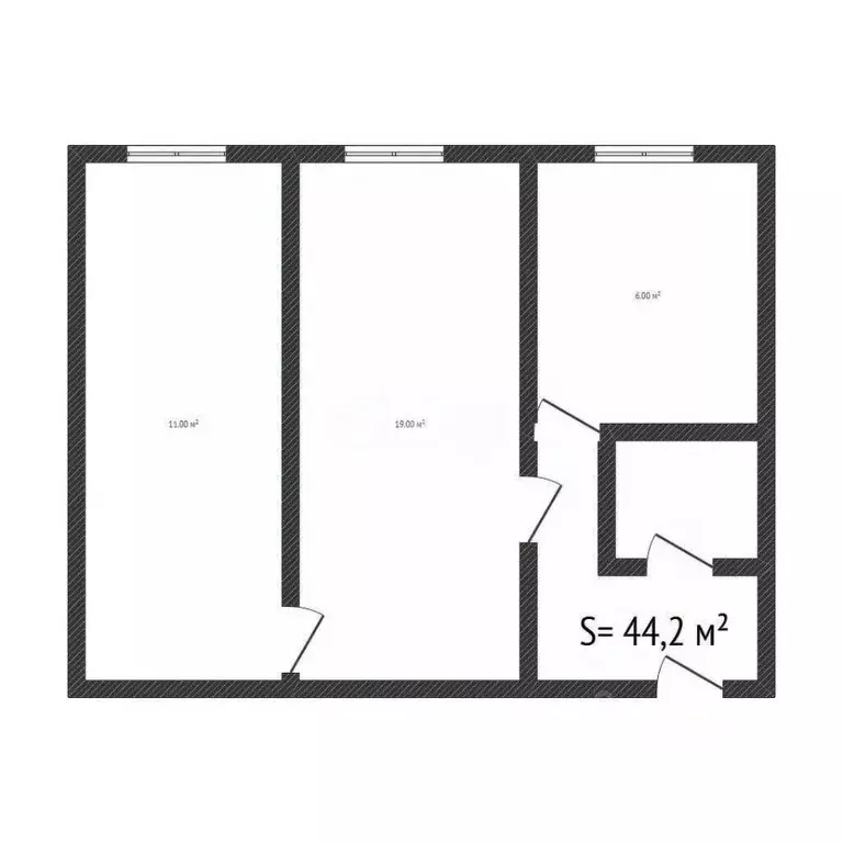 2-к кв. Брянская область, Сельцо проезд Горького, 1 (44.2 м) - Фото 0