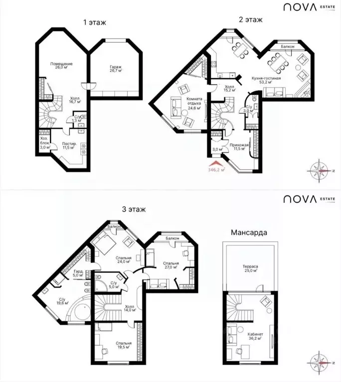 5-к кв. Санкт-Петербург просп. Тореза, 106к2 (346.0 м) - Фото 1