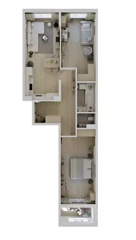3-к кв. Саха (Якутия), Якутск ул. Чкалова, 39А (67.04 м) - Фото 0