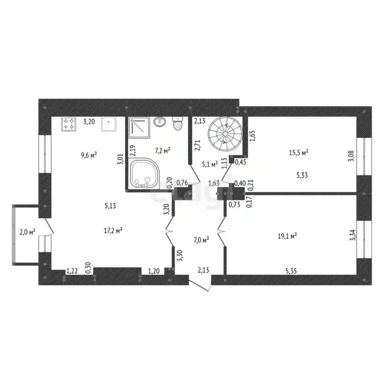 4-к кв. Башкортостан, Уфа Нежинская ул., 3 (121.0 м) - Фото 1