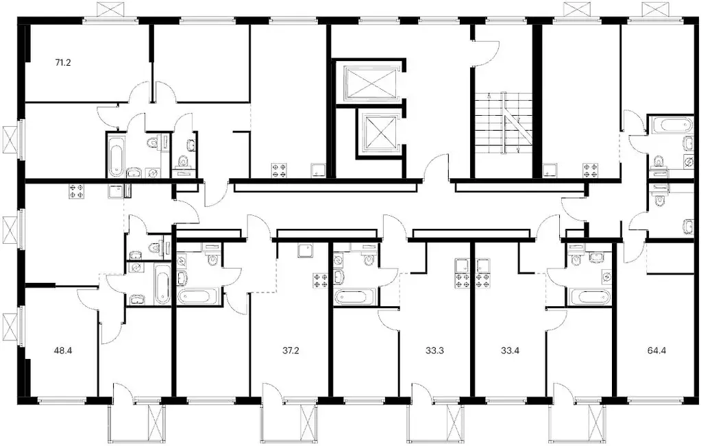 3-к кв. Татарстан, Казань Нокса Парк жилой комплекс, 3 (71.2 м) - Фото 1