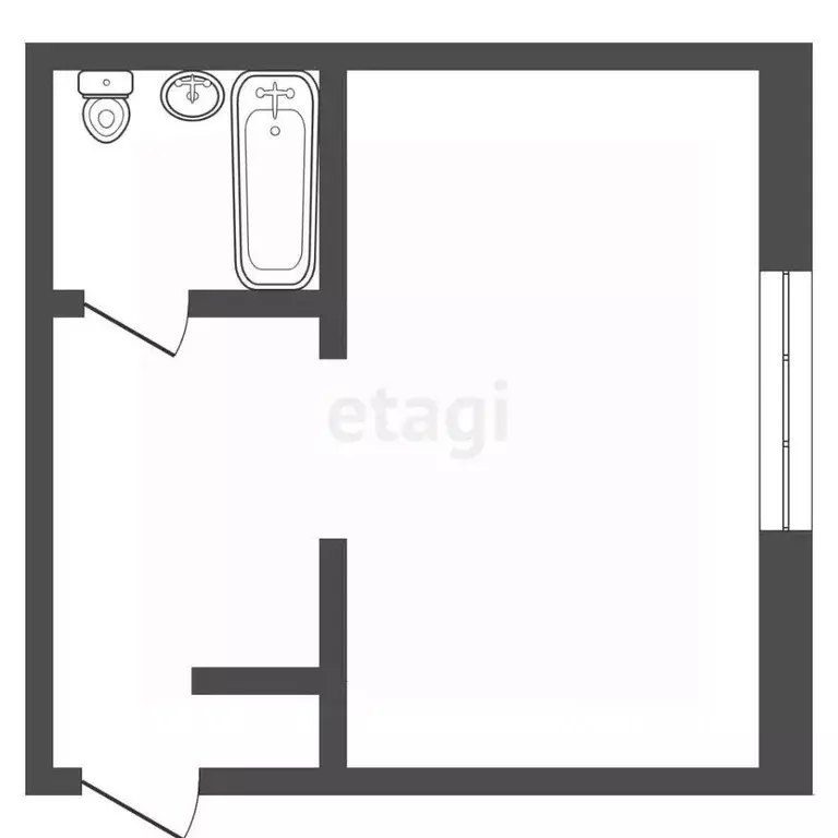 1-к кв. Тамбовская область, Тамбов ул. Рылеева, 72 (18.5 м) - Фото 1