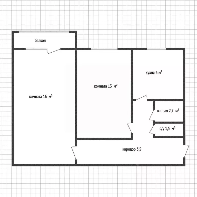 2-к кв. Адыгея, Майкоп ул. Герцена, 104 (42.7 м) - Фото 2