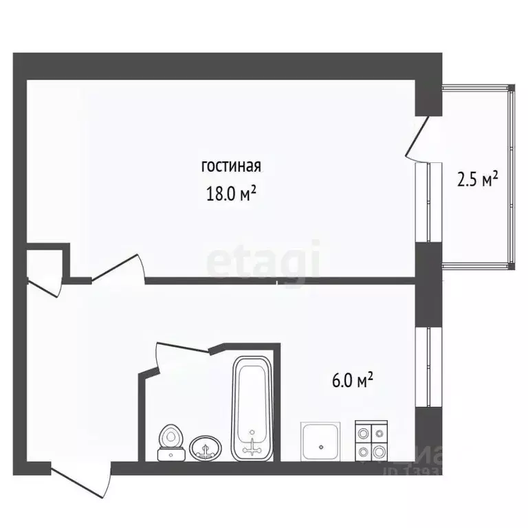 1-к кв. Свердловская область, Тавда 9 Мая ул., 18 (30.7 м) - Фото 2