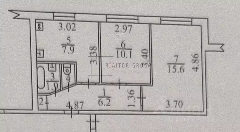 2-к кв. Новосибирская область, Обь ул. ЖКО Аэропорта, 25 (43.0 м) - Фото 2