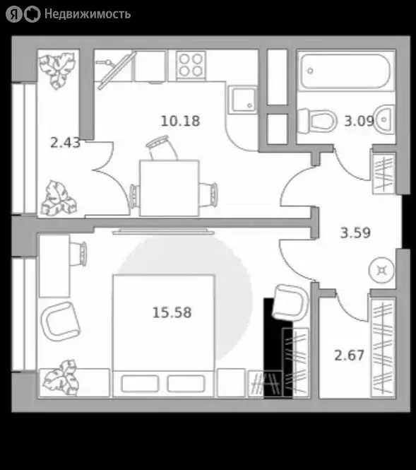 1-комнатная квартира: Балашиха, Трубецкая улица, 8 (38 м) - Фото 1