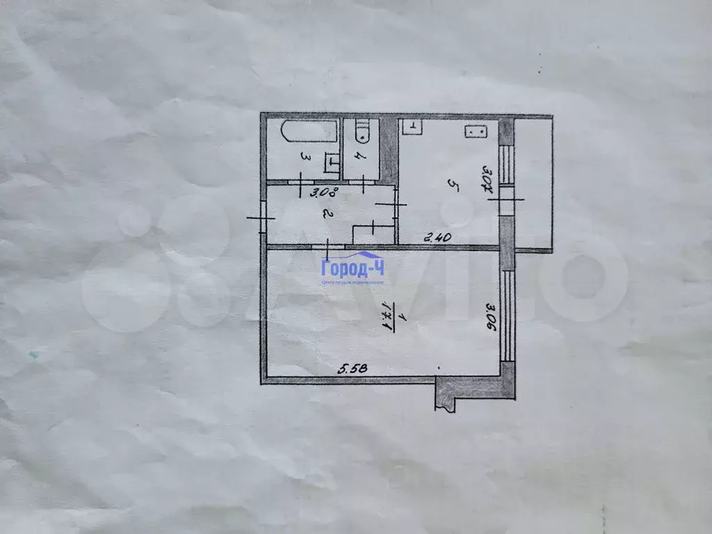 1-к. квартира, 32,9 м, 5/9 эт. - Фото 0