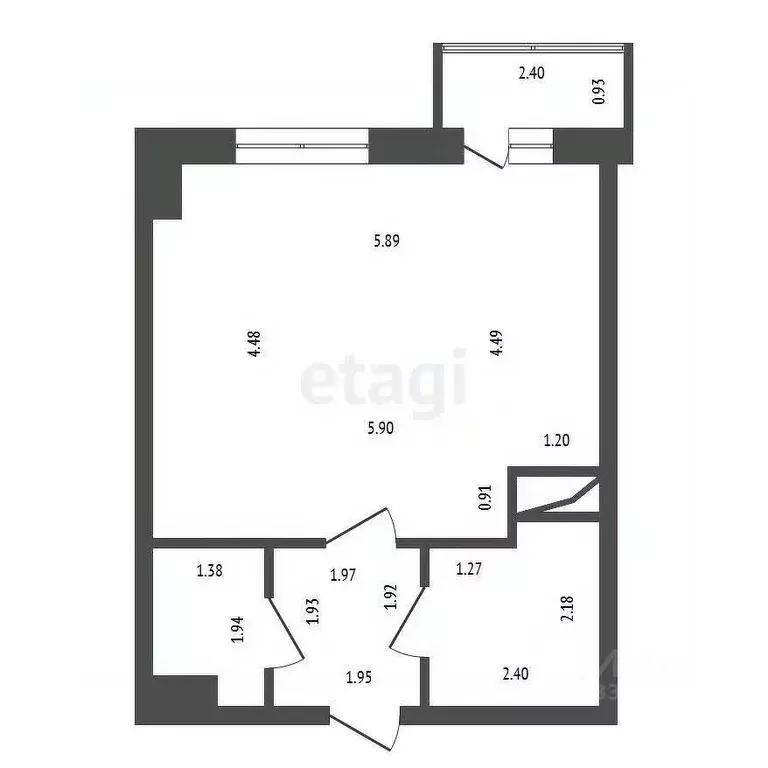 Студия Красноярский край, Красноярск Судостроительная ул., 20 (35.5 м) - Фото 2