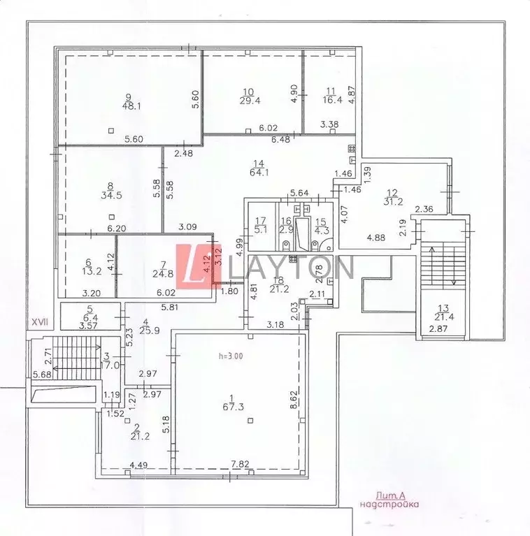 Офис в Москва Большой Строченовский пер., 7 (454 м) - Фото 1