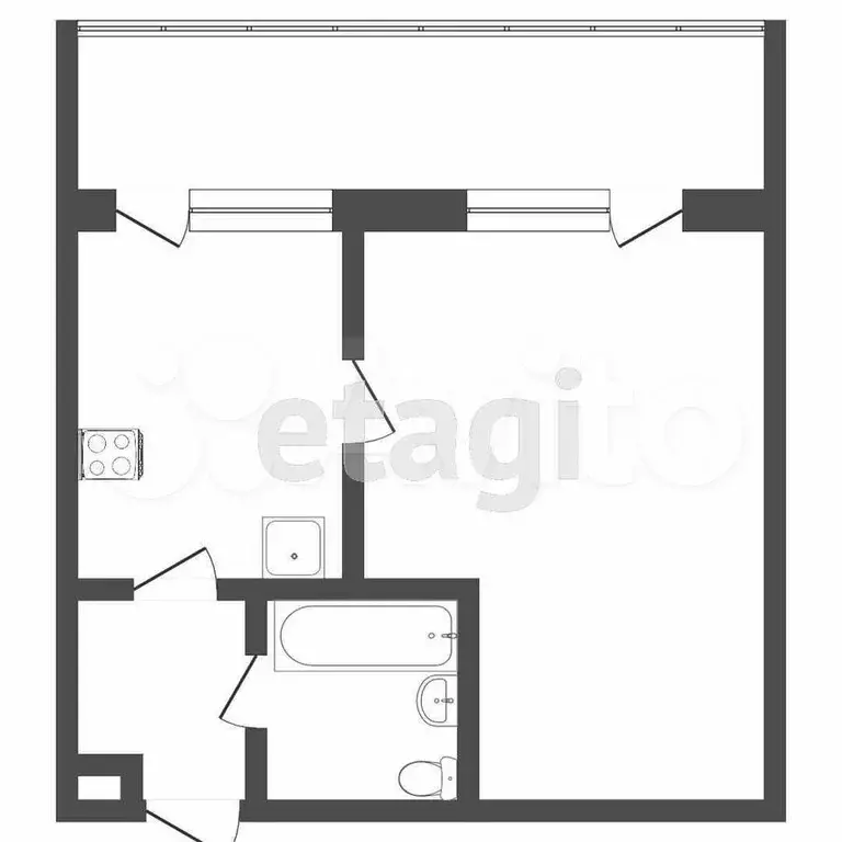 1-к. квартира, 30 м, 2/8 эт. - Фото 0