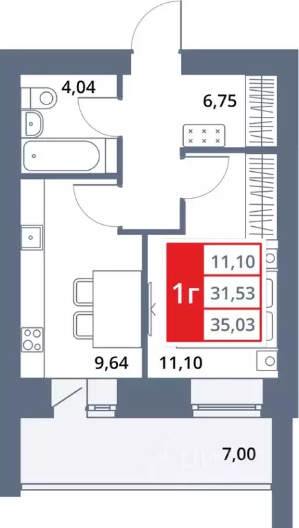1-к кв. Башкортостан, Октябрьский 33-й мкр,  (35.03 м) - Фото 1