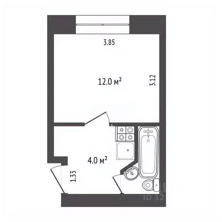 1-к кв. Архангельская область, Коряжма ул. Имени Дыбцына, 14К2 (18.2 ... - Фото 2
