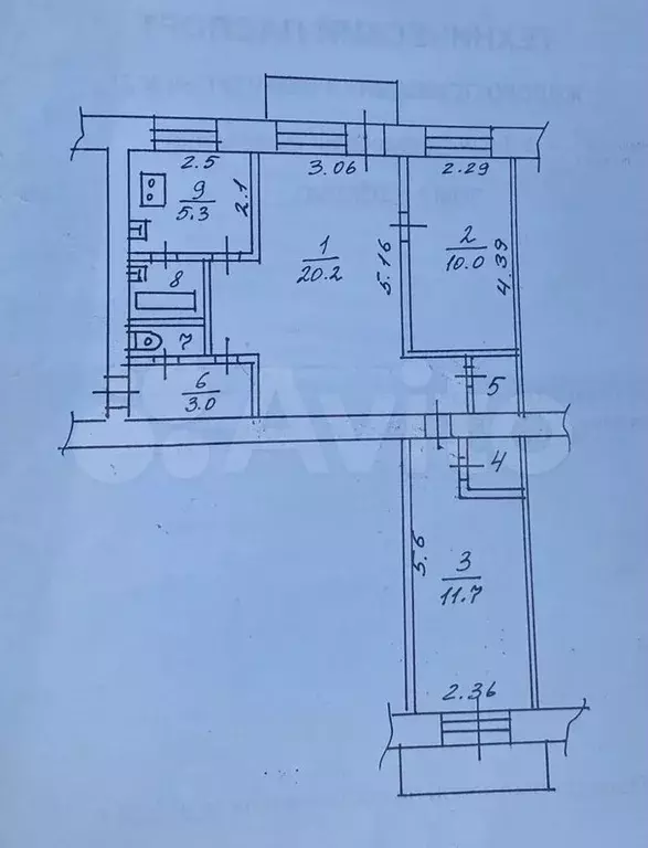 3-к. квартира, 56 м, 3/5 эт. - Фото 0