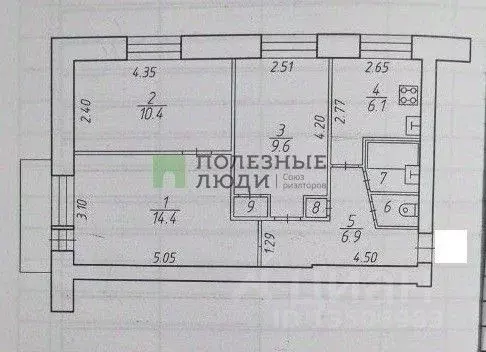 3-к кв. Карелия, Петрозаводск ул. Калинина, 43 (51.0 м) - Фото 0