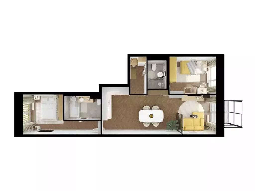 2-комнатная квартира: Улан-Удэ, Советская улица, 6/2 (61.16 м) - Фото 1