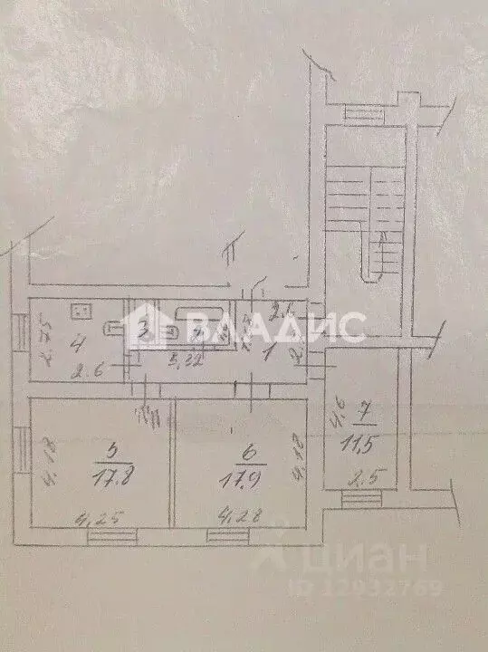 3-к кв. Пензенская область, Пенза ул. Циолковского, 27 (60.0 м) - Фото 2