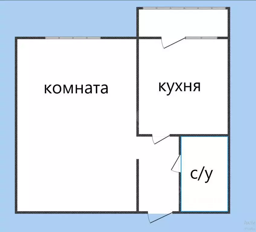 Студия Приморский край, Владивосток ул. Давыдова, 20 (22.6 м) - Фото 2