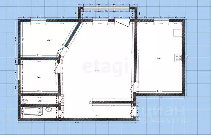 3-к кв. Татарстан, Казань ул. Серова, 48 (81.5 м) - Фото 1