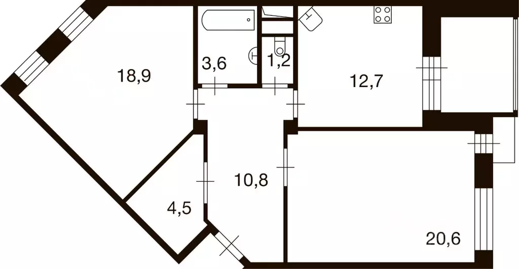 2-к кв. Москва д. Ивановское, ул. Семена Гордого, 12 (72.2 м) - Фото 0