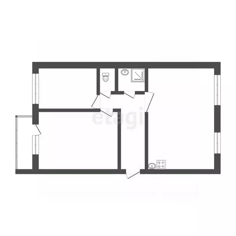 3-к кв. Томская область, Томск ул. Розы Люксембург, 62 (66.7 м) - Фото 2
