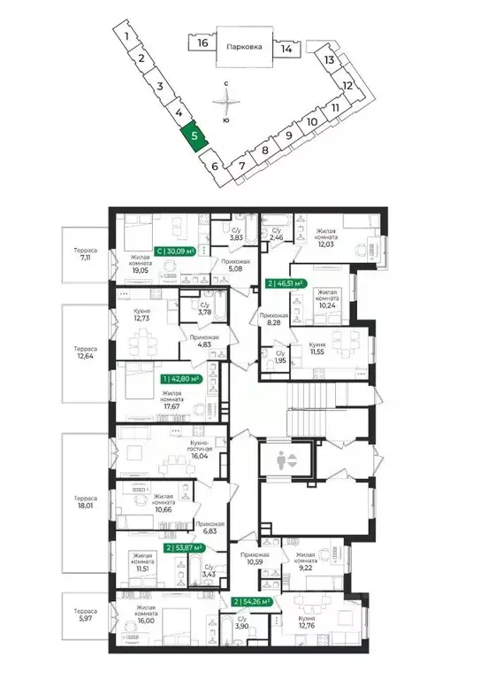 2-к кв. Ленинградская область, Сертолово Всеволожский район, Сертолово ... - Фото 2